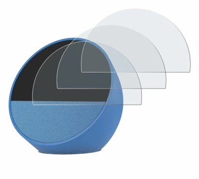 Immagine del dispositivo Amazon Echo Spot 2024 con un'ampia varietà di protezioni per lo schermo.