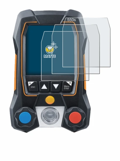 Immagine del dispositivo Testo 550s con un'ampia varietà di protezioni per lo schermo.