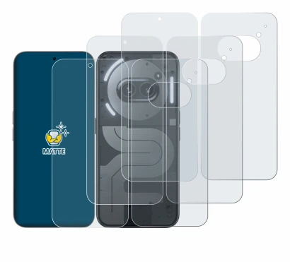 Immagine del dispositivo Nothing Phone (2a) Plus (Fronte+Retro) con un'ampia varietà di protezioni per lo schermo.