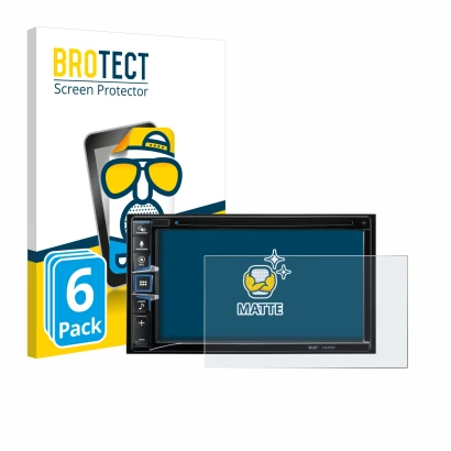 Parte frontale di una confezione del prodotto con il logo del marchio BROTECT. Accanto è raffigurato il dispositivo Alpine INE