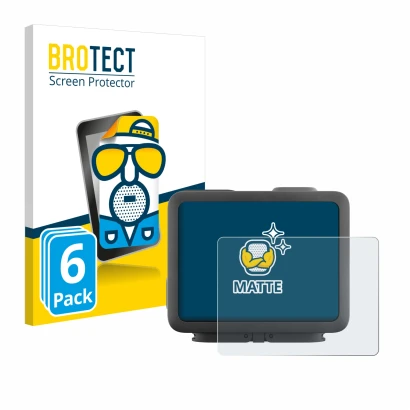 Parte frontale di una confezione del prodotto con il logo del marchio BROTECT. Accanto è raffigurato il dispositivo GoPro Hero