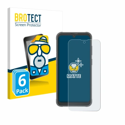 Parte frontale di una confezione del prodotto con il logo del marchio BROTECT. Accanto è raffigurato il dispositivo Blackview