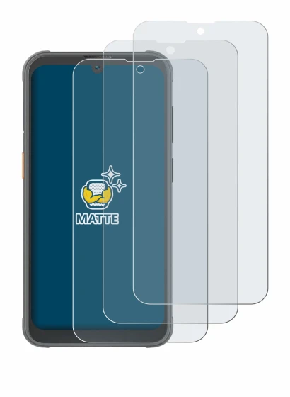 Immagine del dispositivo Blackview BV5200 Pro con un'ampia varietà di protezioni per lo schermo.