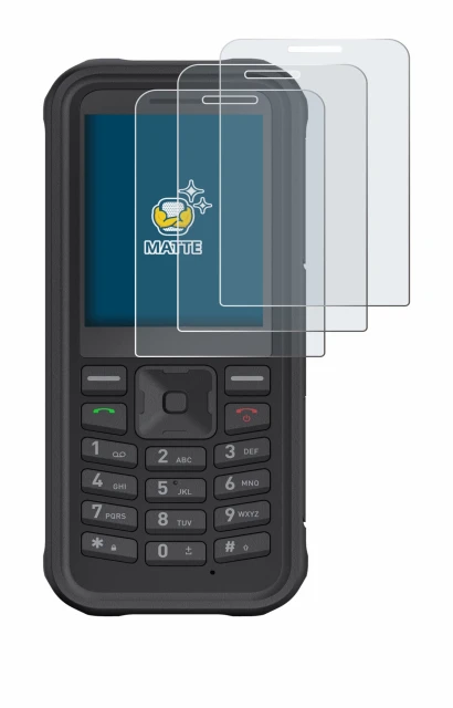 Immagine del dispositivo Sonim XP100 con un'ampia varietà di protezioni per lo schermo.
