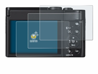 Immagine del dispositivo Panasonic Lumix DC-TZ99 con un'ampia varietà di protezioni per lo schermo.