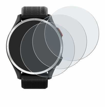 Immagine del dispositivo Garmin Approach S44 con un'ampia varietà di protezioni per lo schermo.
