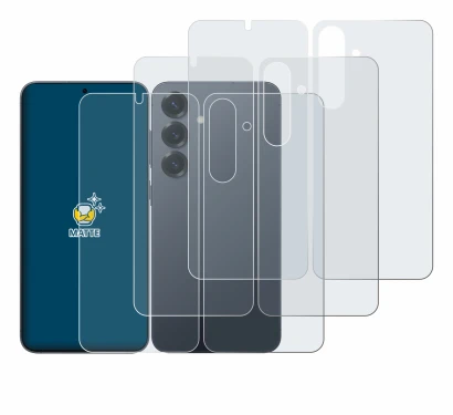 Immagine del dispositivo Samsung Galaxy S25 Plus (Fronte+Retro) con un'ampia varietà di protezioni per lo schermo.