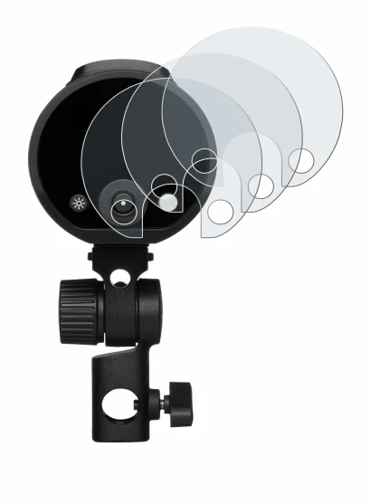 Immagine del dispositivo Profoto A2 con un'ampia varietà di protezioni per lo schermo.