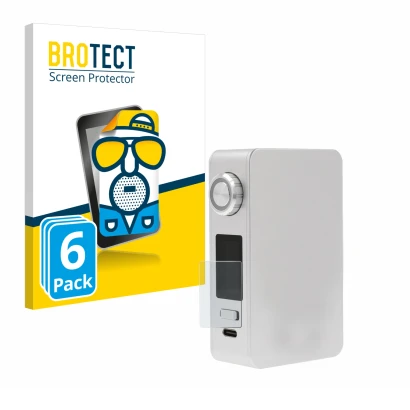 Parte frontale di una confezione del prodotto con il logo del marchio BROTECT. Accanto è raffigurato il dispositivo Lost Vape