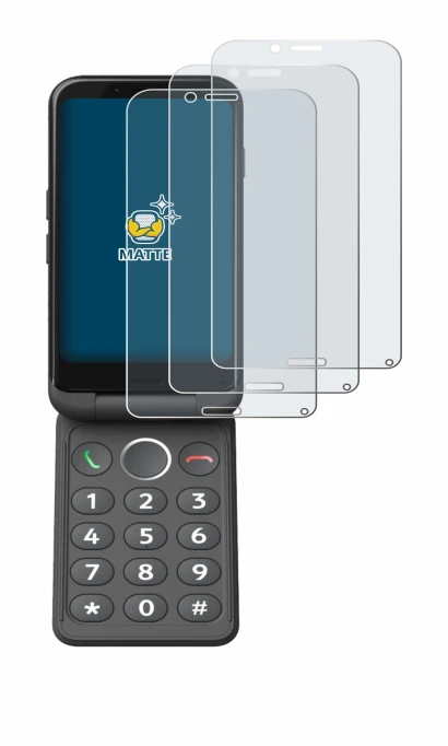 Immagine del dispositivo Doro Aurora A20 con un'ampia varietà di protezioni per lo schermo.