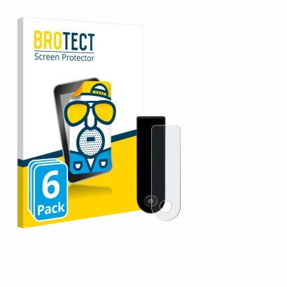 Parte frontale di una confezione del prodotto con il logo del marchio BROTECT. Accanto è raffigurato il dispositivo Xiaomi Ele