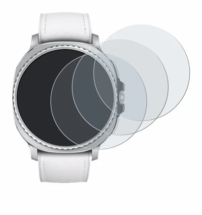 Immagine del dispositivo Samsung Galaxy Watch 8 Classic (46 mm) con un'ampia varietà di protezioni per lo schermo.