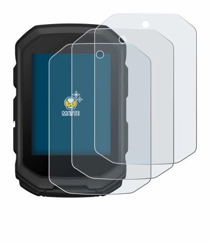 Immagine del dispositivo Garmin Edge MTB con un'ampia varietà di protezioni per lo schermo.
