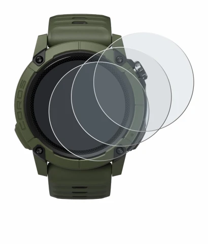 Immagine del dispositivo Coros NOMAD con un'ampia varietà di protezioni per lo schermo.