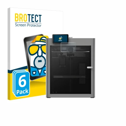 Parte frontale di una confezione del prodotto con il logo del marchio BROTECT. Accanto è raffigurato il dispositivo Bambu Lab 