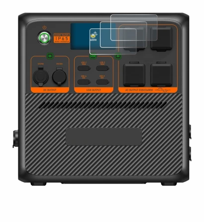 Immagine del dispositivo Bluetti AC240P con un'ampia varietà di protezioni per lo schermo.