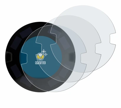 Immagine del dispositivo OOONO P-DISC NO3 con un'ampia varietà di protezioni per lo schermo.