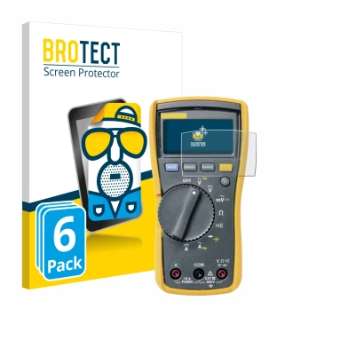 Parte frontale di una confezione del prodotto con il logo del marchio BROTECT. Accanto è raffigurato il dispositivo Fluke Mult