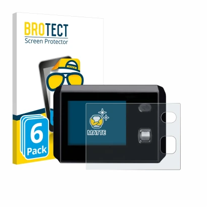 Parte frontale di una confezione del prodotto con il logo del marchio BROTECT. Accanto è raffigurato il dispositivo SkyRC MC50