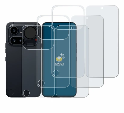 Immagine del dispositivo Nothing Phone (4a) Pro (Fronte+Retro) con un'ampia varietà di protezioni per lo schermo.