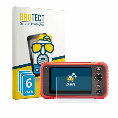 Parte frontale di una confezione del prodotto con il logo del marchio BROTECT. Accanto è raffigurato il dispositivo Launch CRP