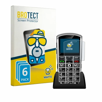 Parte frontale di una confezione del prodotto con il logo del marchio BROTECT. Accanto è raffigurato il dispositivo Artfone A4