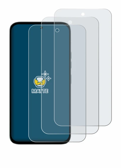 Immagine del dispositivo Tecno Pop X 5G con un'ampia varietà di protezioni per lo schermo.