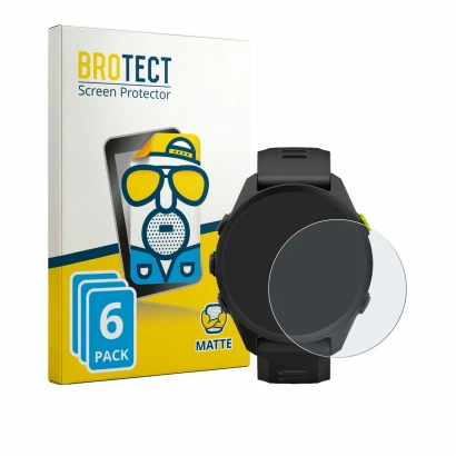 Parte frontale di una confezione del prodotto con il logo del marchio BROTECT. Accanto è raffigurato il dispositivo Garmin For