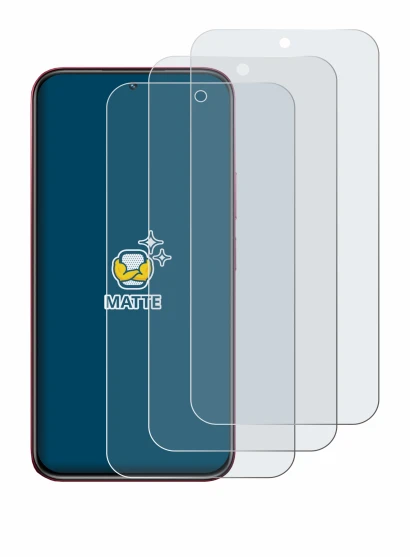 Immagine del dispositivo realme 15x con un'ampia varietà di protezioni per lo schermo.