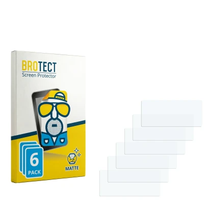 Parte frontale di una confezione del prodotto con il logo del marchio BROTECT. Accanto si trova la protezione per lo schermo c