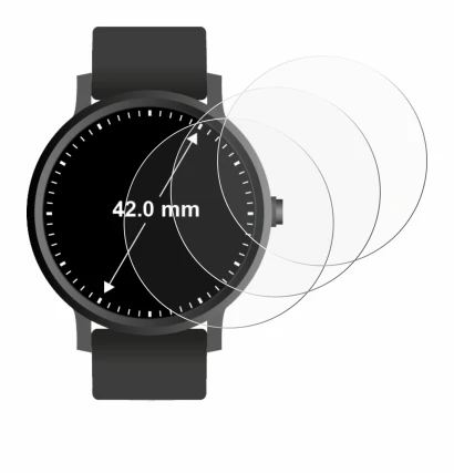 Immagine del dispositivo Orologi (Circolare, ø: 42 mm) con un'ampia varietà di protezioni per lo schermo.
