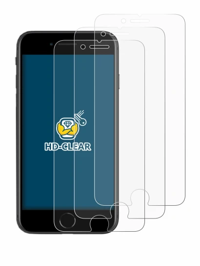 Immagine del dispositivo Apple iPhone SE 2 2020 con un'ampia varietà di protezioni per lo schermo.