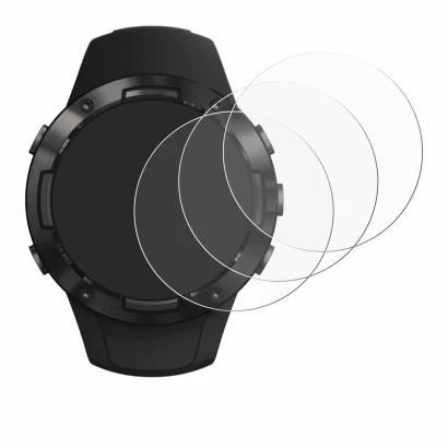Immagine del dispositivo Suunto 5 con un'ampia varietà di protezioni per lo schermo.