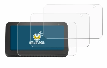 Immagine del dispositivo Amazon Echo Show 5 (2a Gen.) con un'ampia varietà di protezioni per lo schermo.