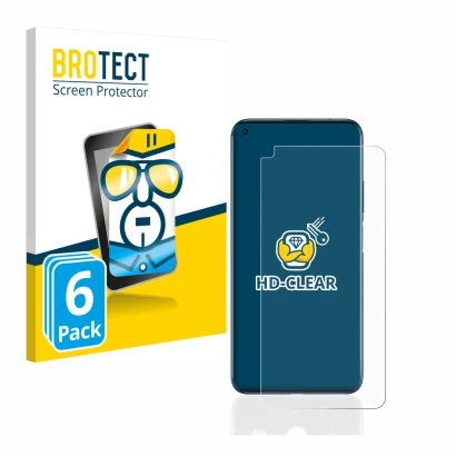 Parte frontale di una confezione del prodotto con il logo del marchio BROTECT. Accanto è raffigurato il dispositivo Huawei Nov