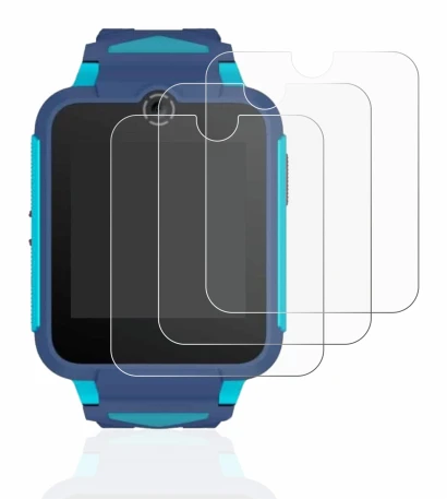 Immagine del dispositivo TCL Movetime Family Watch 2 con un'ampia varietà di protezioni per lo schermo.