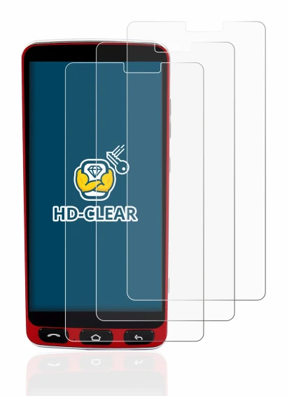 Immagine del dispositivo Olympia Neo Smartphone con un'ampia varietà di protezioni per lo schermo.