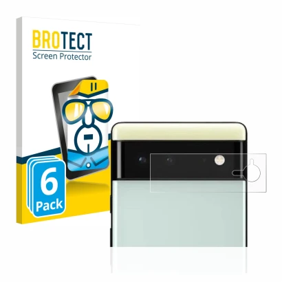 Parte frontale di una confezione del prodotto con il logo del marchio BROTECT. Accanto è raffigurato il dispositivo Google Pix