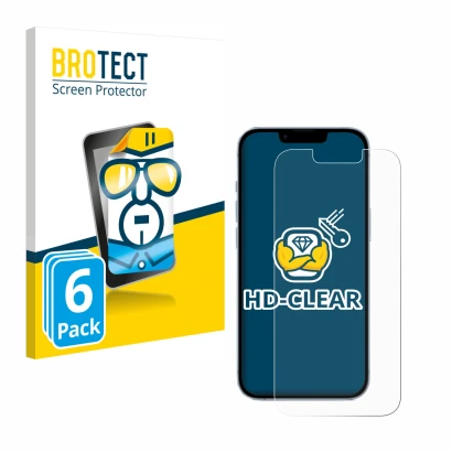 Parte frontale di una confezione del prodotto con il logo del marchio BROTECT. Accanto è raffigurato il dispositivo Apple iPho