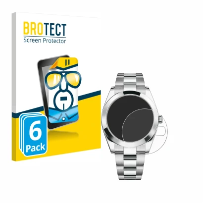 Parte frontale di una confezione del prodotto con il logo del marchio BROTECT. Accanto è raffigurato il dispositivo Rolex Date