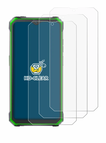 Immagine del dispositivo Blackview BV7100 con un'ampia varietà di protezioni per lo schermo.