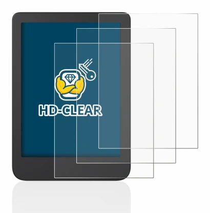 Immagine del dispositivo Tolino Shine 4 con un'ampia varietà di protezioni per lo schermo.