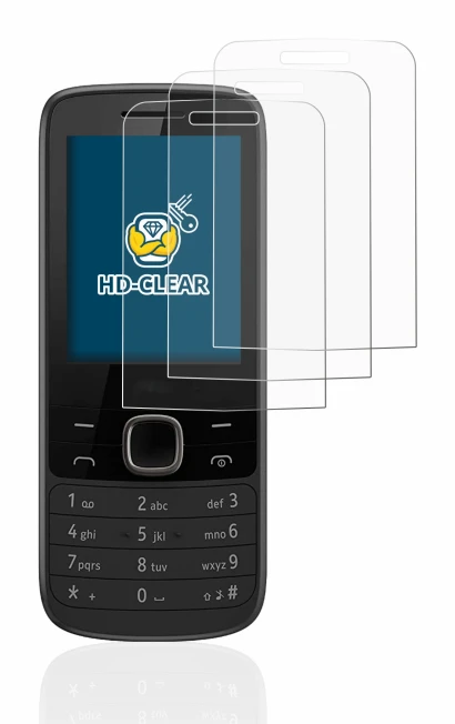 Immagine del dispositivo Nokia 225 4G con un'ampia varietà di protezioni per lo schermo.