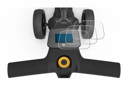 Immagine del dispositivo PowaKaddy FX3 con un'ampia varietà di protezioni per lo schermo.