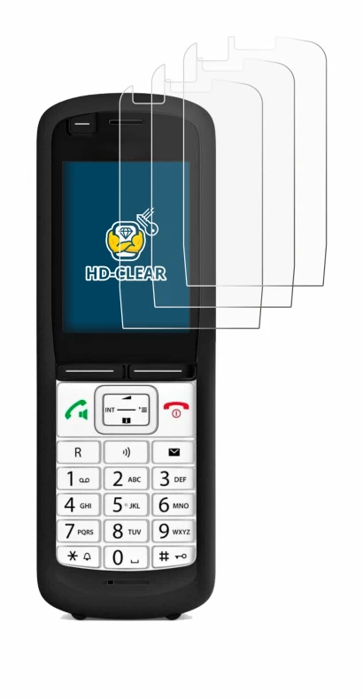 Immagine del dispositivo Unify OpenScape DECT Phone R6 con un'ampia varietà di protezioni per lo schermo.