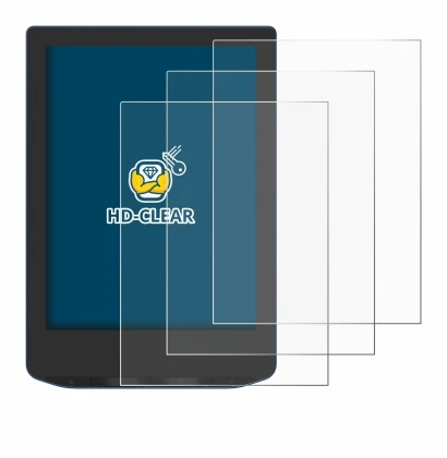 Immagine del dispositivo PocketBook Verse Pro con un'ampia varietà di protezioni per lo schermo.