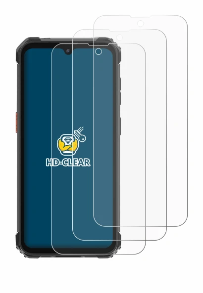 Immagine del dispositivo Blackview BV5300 Pro (2023) con un'ampia varietà di protezioni per lo schermo.