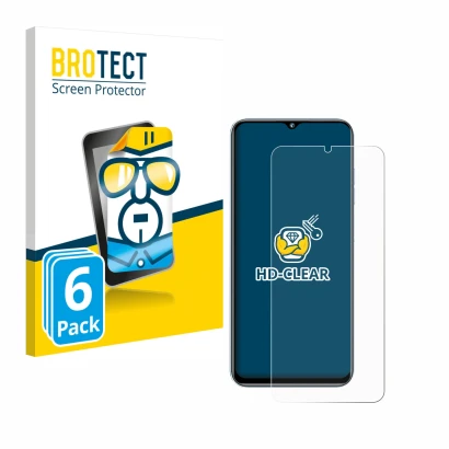 Parte frontale di una confezione del prodotto con il logo del marchio BROTECT. Accanto è raffigurato il dispositivo Oukitel C3