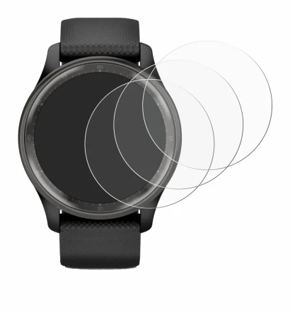 Immagine del dispositivo Garmin Vivomove Trend con un'ampia varietà di protezioni per lo schermo.