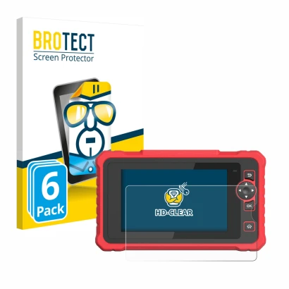Parte frontale di una confezione del prodotto con il logo del marchio BROTECT. Accanto è raffigurato il dispositivo Launch CRP